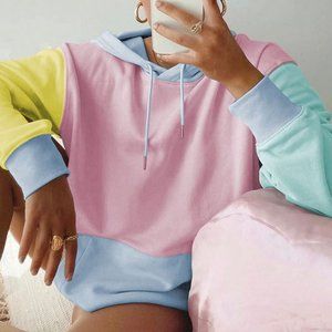 Pastel Color Hoodie, Womens S M L
